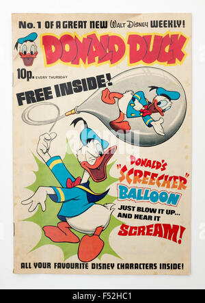 Old Vintage Walt Disney Donald Duck Comic Banque D'Images