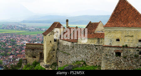 La Forteresse de Rasnov Panorama composé de châssis7 Banque D'Images