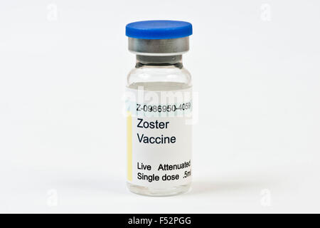 Vaccin contre le zona zona avec aiguille hypodermique. Banque D'Images