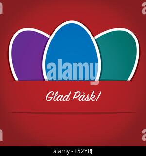 Découpe de papier carte oeuf de Pâques en format vectoriel. Illustration de Vecteur