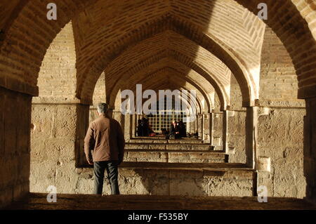 Pont Khaju à Isfahan, ran Banque D'Images