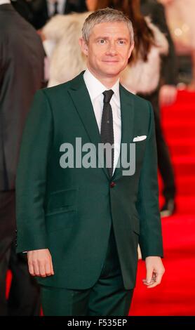 Londres, Grande-Bretagne. 26Th Oct, 2015. L'acteur britannique Martin Freeman assiste à la première mondiale du nouveau film de James Bond '29 special' au Royal Albert Hall de Londres, Grande-Bretagne, 26 octobre 2015. Spectre est le 24ème film de James Bond officiel et est sorti au Royaume-Uni le 26 octobre. Photo : Hubert Boesl/DPA - PAS DE FIL - SERVICE/dpa/Alamy Live News Banque D'Images