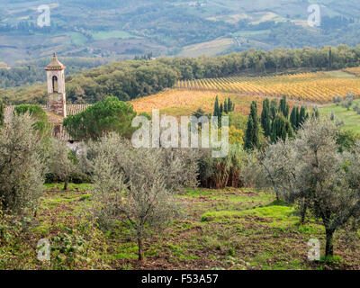 L'Europe, Italie, Toscane. Le monastère Santa Maria Novella près de Radda in Chianti. Banque D'Images