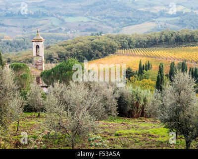 L'Europe, Italie, Toscane. Le monastère Santa Maria Novella près de Radda in Chianti. Banque D'Images