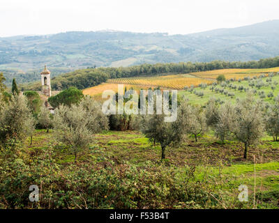 L'Europe, Italie, Toscane. Le monastère Santa Maria Novella près de Radda in Chianti. Banque D'Images