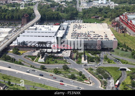 Vue aérienne de Sands Casino à Bethlehem, Pennsylvanie Banque D'Images