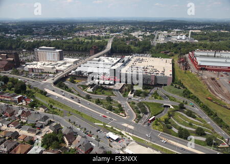 Vue aérienne de Sands Casino à Bethlehem, Pennsylvanie Banque D'Images