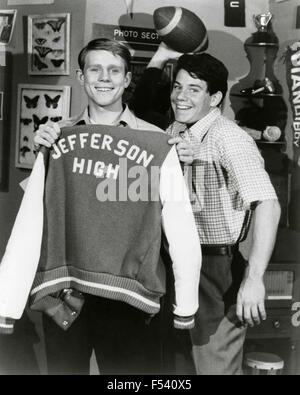 Acteurs Ron Howard et Anson Williams dans la série TV Happy Days Banque D'Images