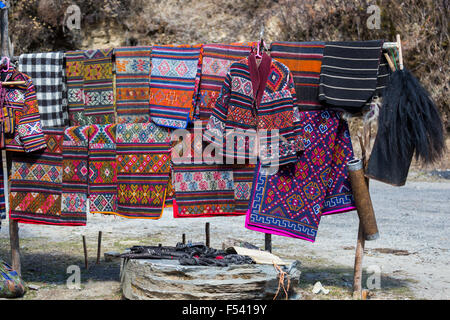 Produits pour les cheveux de Pele, Yak La col de montagne, Wangdue Phodrang, Bhoutan Banque D'Images