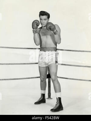 La chanteuse américaine et l'acteur Elvis Priestley dans une scène du film Kid Galahad , USA Banque D'Images