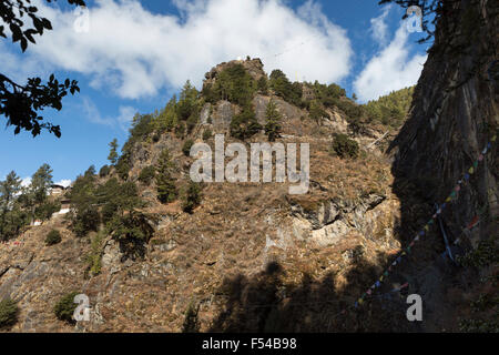 Près de Tiger's Nest monastère, Paro, Bhoutan Banque D'Images