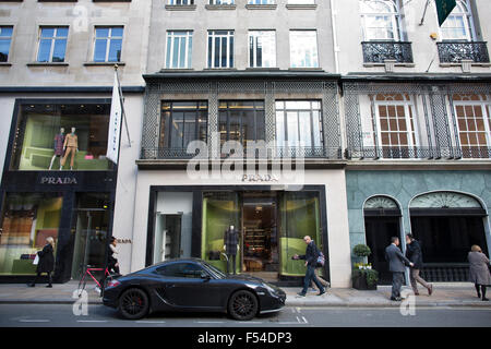 Prada, Old Bond Street, Londres, UK Banque D'Images