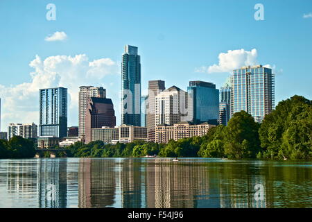 Austin, Texas, du lac Lady Bird. Banque D'Images