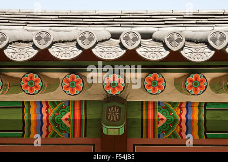 L'architecture traditionnelle coréenne, Séoul, ciel, pavillon de l'Asie Banque D'Images