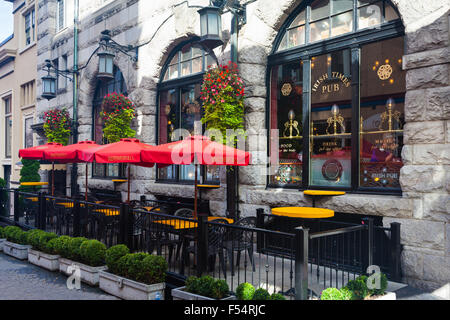 Patio de l'irish times pub à Victoria, Colombie-Britannique, Canada Banque D'Images