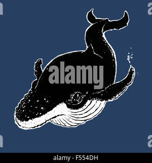 Illustration de poissons nager sous l'eau Banque D'Images