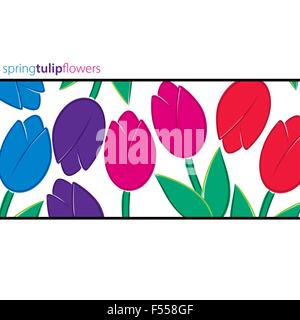 Pour toute occasion carte Tulip en format vectoriel. Illustration de Vecteur