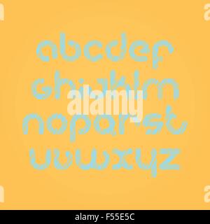 Ensemble d'alphabet, scratch, lettres rondes isolé sur fond orange. vector font type design Illustration de Vecteur