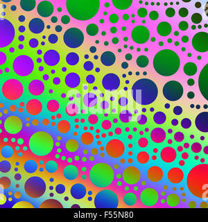 Taches de couleur graduée lumineuse illustration abstrait motif. Banque D'Images