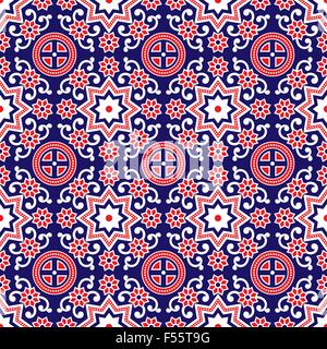 Le Sindhi Ajrak Vector Pattern Illustration de Vecteur