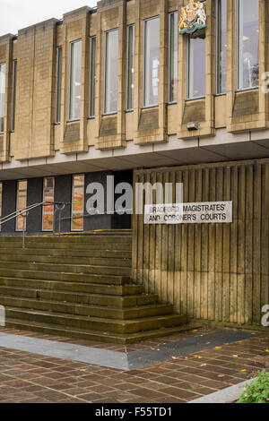 Bradford Magistrates Court & Cour des coroners, City Park Bradford West Yorkshire Banque D'Images