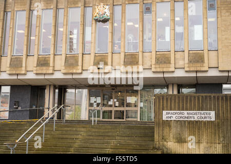 Bradford Magistrates Court & Cour des coroners, City Park Bradford West Yorkshire Banque D'Images