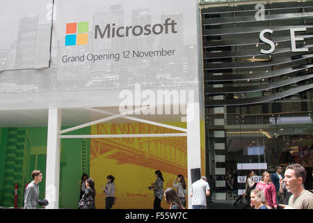 Sydney, Australie. 28 Oct, 2015. Microsoft a annoncé que son premier flagship store à l'extérieur de l'Amérique du Nord est ouvert à Sydney's Westfield Mall, le 12 novembre 2015. Modèle : crédit10/Alamy Live News Banque D'Images