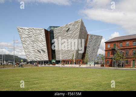 Le Centre des Visiteurs de Titanic à Belfast's Titanic Quarter Banque D'Images