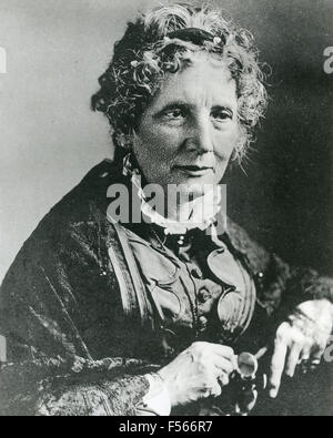 HARRIET Beecher Stowe (1811-1896), auteur américain de Uncle Tom's Cabin publié en 1852 Banque D'Images