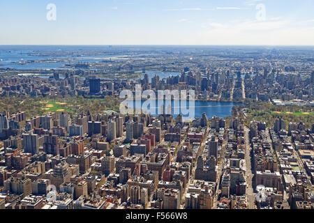 Vue aérienne de Brooklyn et Prospect Park. C'est 585 hectares de parc de la ville situé au coeur de Brooklyn. Beaucoup considèrent la soeur de Prospect Park parc de Central Park à Manhattan Banque D'Images