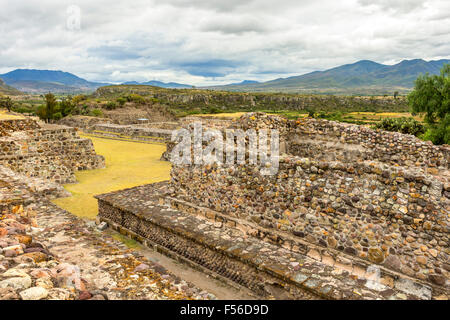 Une vue de la salle du Conseil à Yagul archaeological site, Oaxaca, Mexique. Banque D'Images