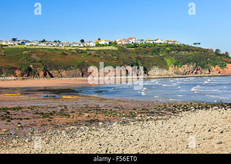 Donnant sur la plage Devon Broadsands Torbay Angleterre Angleterre Europe Banque D'Images