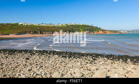 Donnant sur la plage Devon Broadsands Torbay Angleterre Angleterre Europe Banque D'Images