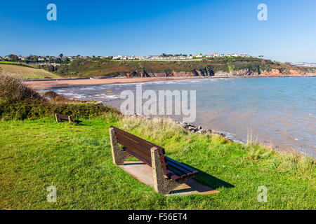 Donnant sur la plage Devon Broadsands Torbay Angleterre Angleterre Europe Banque D'Images