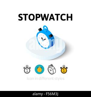 Icône chronomètre de styles Illustration de Vecteur
