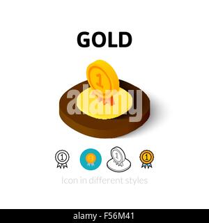 L'icône d'or dans un style différent Illustration de Vecteur