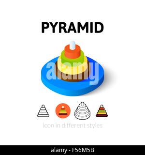 L'icône de pyramide de styles Illustration de Vecteur