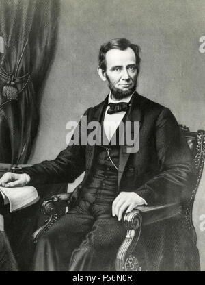 Portrait du président américain Abraham Lincoln Banque D'Images