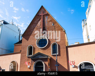 Déplacement à Vienne ville - Façade de Kapuzinerkirche (Capucins Église, Église Sainte Marie des Anges) sur le Neuer Markt, V Banque D'Images