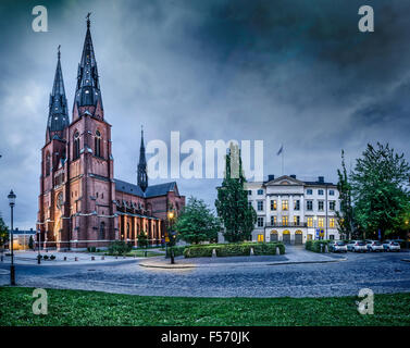 Cathédrale, Uppsala, Suède Banque D'Images