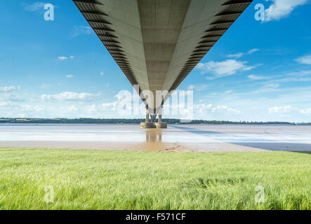 Le Humber Bridge, Hull, Royaume-Uni. Banque D'Images