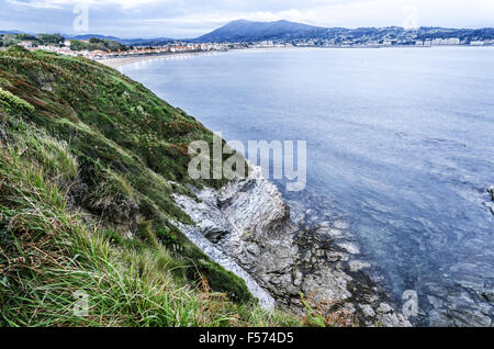 Hendaye (Basque : Hendaia) est le plus au sud-ouest ville et commune de France Banque D'Images