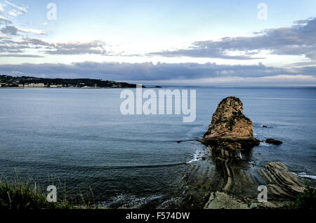 Hendaye (Basque : Hendaia) est le plus au sud-ouest ville et commune de France Banque D'Images