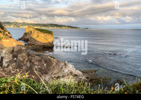 Hendaye (Basque : Hendaia) est le plus au sud-ouest ville et commune de France Banque D'Images