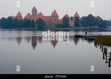 Château de Trakai en automne Banque D'Images