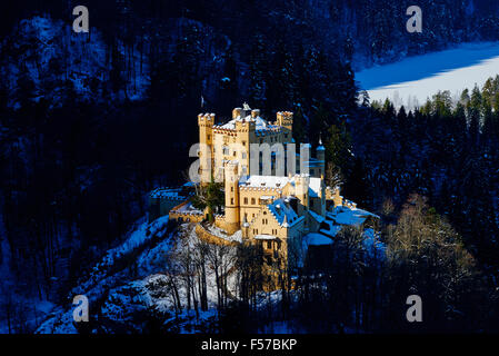 Germany, Bavaria (Bayern), Scwangau, château de Hohenschwangau Banque D'Images