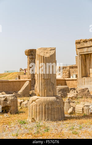 Base de colonne Palais Apadana Persepolis Banque D'Images