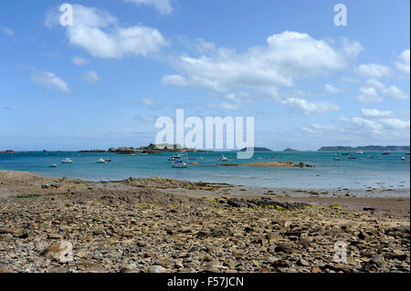 Ile Saint-Rion,Port Pors même,Ploubazlanec près de Paimpol, Côtes-d'Armor,Bretagne,Bretagne,France Banque D'Images