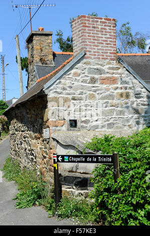 Chapelle de la Trinité signer,Port Pors même,Ploubazlanec près de Paimpol, Côtes-d'Armor,Bretagne,Bretagne,France Banque D'Images