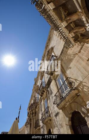 Palazzo Beneventano del Bosco, Ortigia, Syracuse, Province de Syracuse, Sicile, Italie Banque D'Images